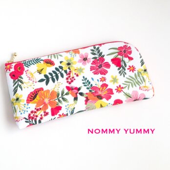 L字ファスナー長財布  Floral White  ＊331＊の画像