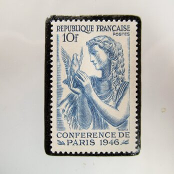 フランス　 切手ブローチ 5338の画像