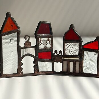 小さな村の灯り　赤