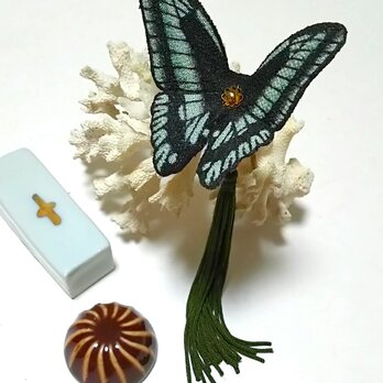 蝶のかんざし（小）アオスジアゲハの画像
