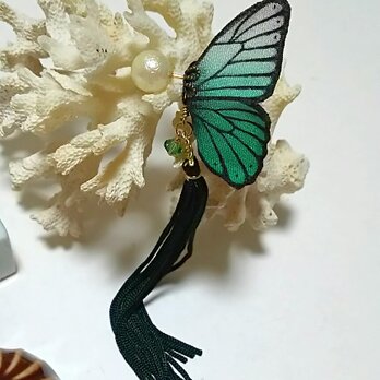 蝶のピアス（小）モルフォの画像