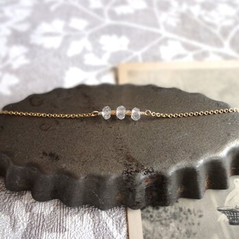 Fortune Ring Bracelet ■14kgf　天然石 Excellent■ ローズクオーツの画像