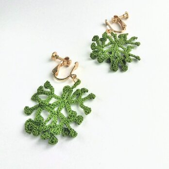 海揚りのイヤリング　-coral- [forest green]の画像