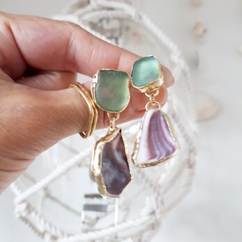 seaglass × purple shell pierceの画像