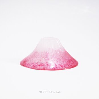 ぐい呑 富士 4【パートドヴェールガラス酒器-赤富士- | オリジナル・一点もの】の画像