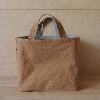 soft cube bag (camel/gray beige) - ソフトキューブバッグの画像