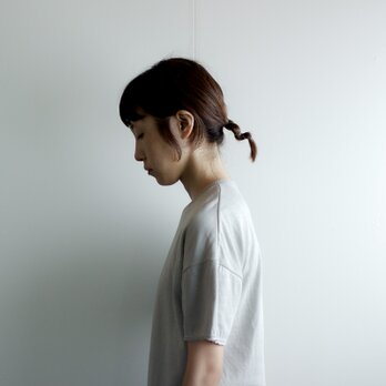 dual-layered fabric tshirt/light gray