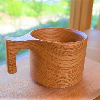 【☆人気シリーズ・プレゼントにも】たっぷり入る 木製マグカップ　wooden mag　栴檀(せんだん) 0049の画像