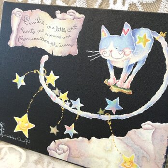 アートキャンバスパネル・猫のエミリーの画像