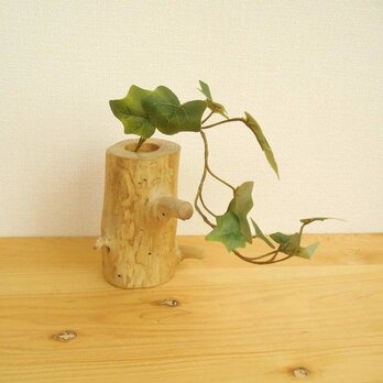 【温泉流木】枝がかわいい丸太のコンパクト花器002ピノキオ 花瓶 流木インテリアの画像