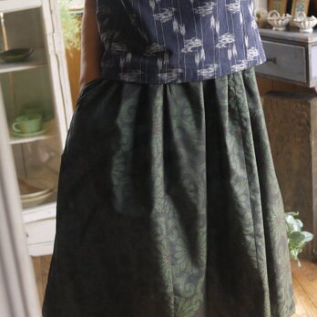 大島紬からギャザースカートの画像