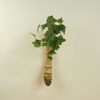 【温泉流木】根っこ竹流木のシンプルな一輪挿し 花器 花瓶 流木インテリアの画像