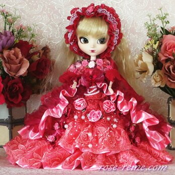 スウィートコーラルの薔薇 プリティープリンセス オーバーフリルドールドレスの画像