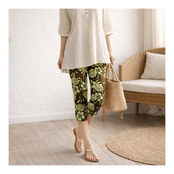 ❤SALE❤S～L対応！穿いている感じがしないレギンスストレッチショート丈パンツ:普段着やスポーツで通年使用◎ハワイアン