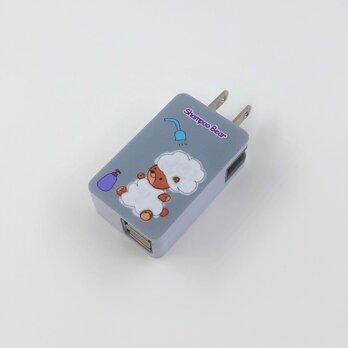 可愛いクマちゃんスマホ充電USBアダプターの画像