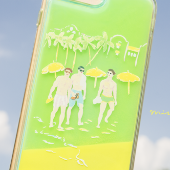 【iPhone】「Waikiki Beach PM4:12」ネオンサンドスマートフォンケースの画像