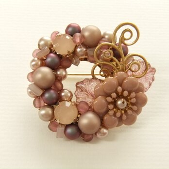 Brooch　花　ビジュー（K0810)の画像