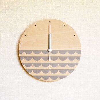 穏やかな時間が流れる時計_木製［掛け時計］E02_Grayの画像