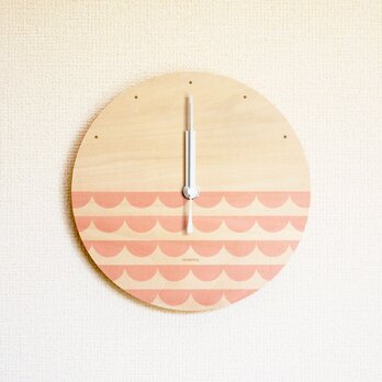 穏やかな時間が流れる時計_木製［掛け時計］E04_Pinkの画像