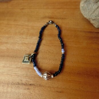 ＊古のブレス　＠ベネチアオールドビーズ＋ジャワビーズ＋カレンシルバーとか