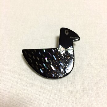 漆ブローチ「mizudori」