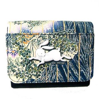 うさぎ L字ファスナー　二つ折り財布　の画像