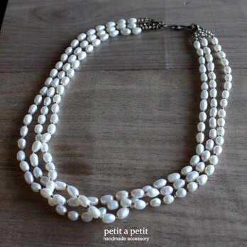 *受注製作rice pearl necklace nn45*の画像