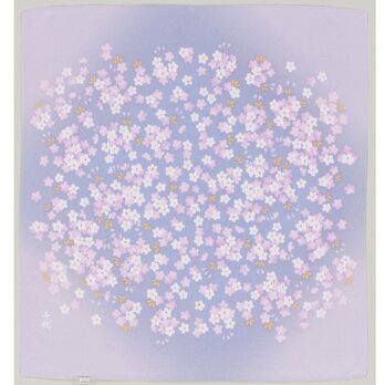 風呂敷　ふろしき　弁当包み　宇野千代　さくら　おぼろ桜　ハトバ　ポリエステル100％　70cm幅 　ギフトの画像