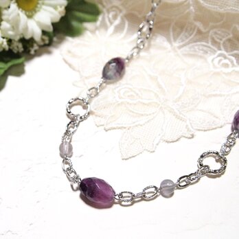 記憶力・集中力を高める* 試験や受験のお守り* フローライトのシンプルなロングネックレス3