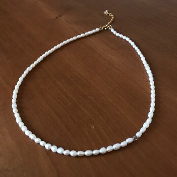 淡水パールのシンプルネックレス