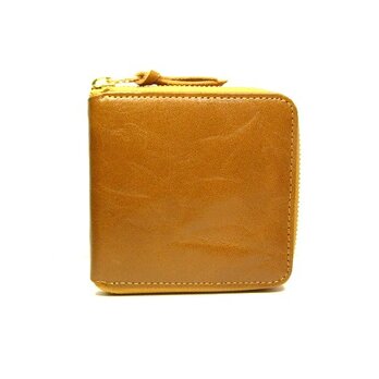 バッファロー　ＢＯＸファスナー二つ折り財布 キャメルの画像