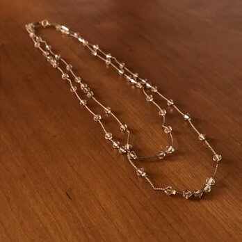 スワロフスキーの雫ネックレス