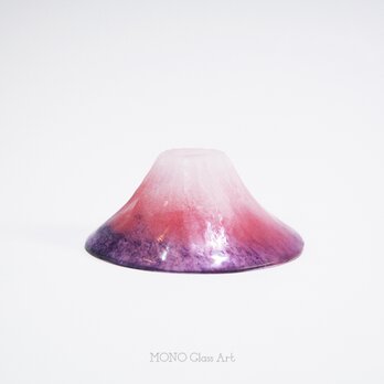ぐい呑 富士 7【パートドヴェールガラス酒器 | オリジナル・一点もの】の画像