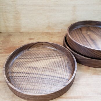 深丸盆（ウォールナット）