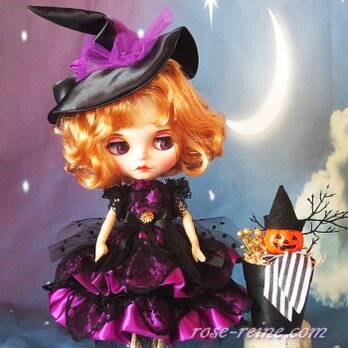 萌え可愛いロリータプリンセスワンピース ハロウィンにも最適な魔女っ娘バージョンの画像