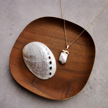 【海のコフレセットA】淡水パールのスクエアペンダント ■ ネックレス  小さな貝殻の画像