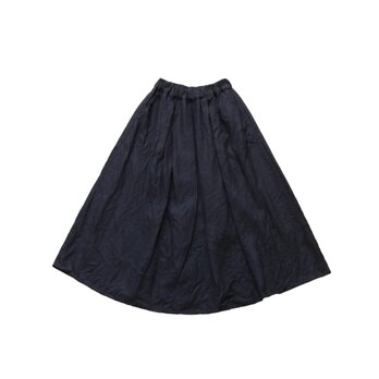 リネンオックス＊フレアータックスカート＊ネイビー