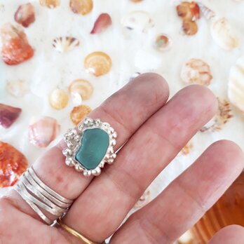 【13号】silver925 seaglass ringの画像