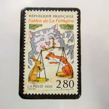 アップサイクル　童話切手ブローチ5407の画像