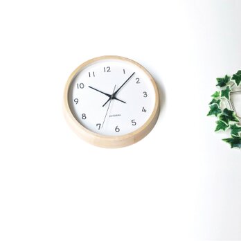 KATOMOKU muku clock 13 H.メープル km-104HM 掛け時計 木製 無垢材の画像