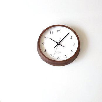 KATOMOKU muku clock 13 ウォールナット km-104WARC 電波時計 連続秒針 掛け時計の画像