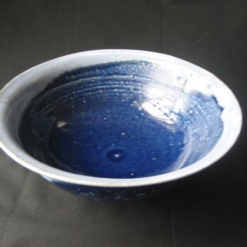 瑠璃 藍グラデ大鉢の画像