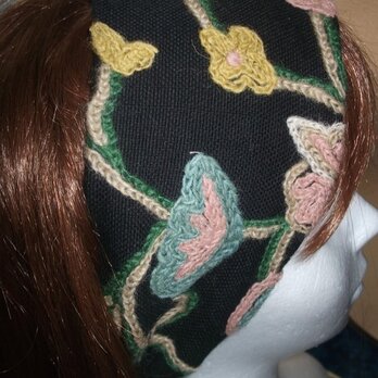 フォークロア刺繍のワイドヘアバンドの画像