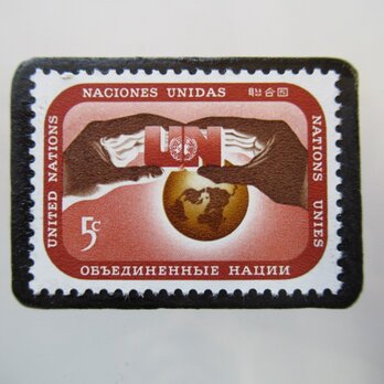★★アメリカ　国連1967年切手ブローチ5440