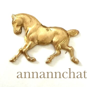 英国製　馬ブローチ　ビンテージ品 英国イギリス製1890年製ヴィクトリアンアンティーク馬蹄鉄ホース