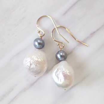 K14GF baroque water pearl pierceの画像