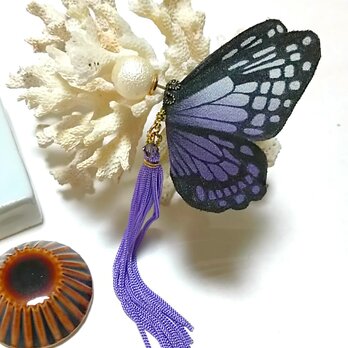 蝶のピアス 大 (アサギマダラ)の画像
