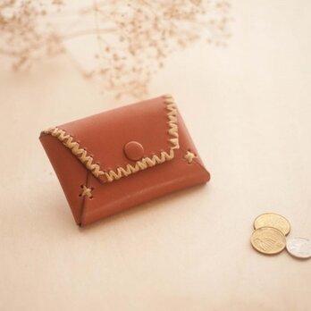 [カードも小銭も入る]　本革コインケース