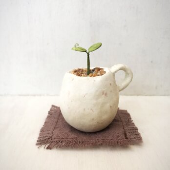 3258.bud 粘土の鉢植え マグカップの画像