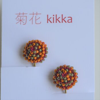 菊花kikka イヤリング　の画像